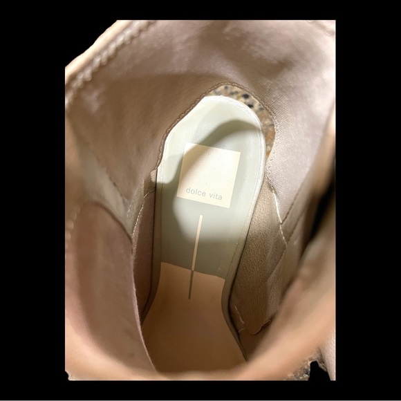 DOLCE VITA, CHIC, OPEN TOE/HEEL BOOTIE. NUDE LEATHER BOOTIE. SIZE 10 - Picture 7 of 10
